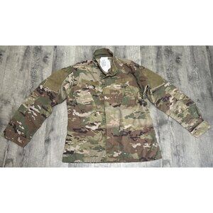 Military Coat Army Combat Uniform Insect Shield Camo Jacket‎ Medium Long NEW